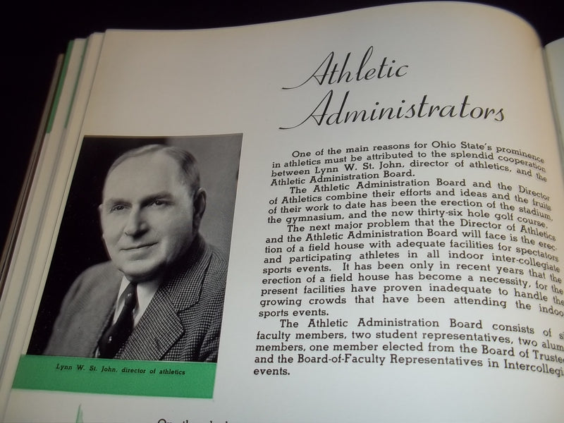 1939 MAKIO THE OHIO STATE UNIVERSITY YEARBOOK- LILLEY 1ST FOOTBALL COACH- YB1735