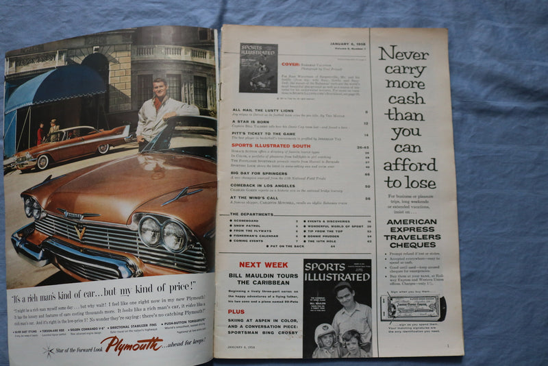 1958 JANUARY 6 SPORTS ILLUSTRATED MAGAZINE - FAMILY FUN IN NASSAU - ST 5505Q