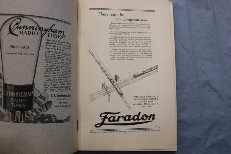 1927 AUGUST PROCEEDINGS OF INSTITUTE OF RADIO ENGINEERS SOFTCOVER BOOK - K 3234