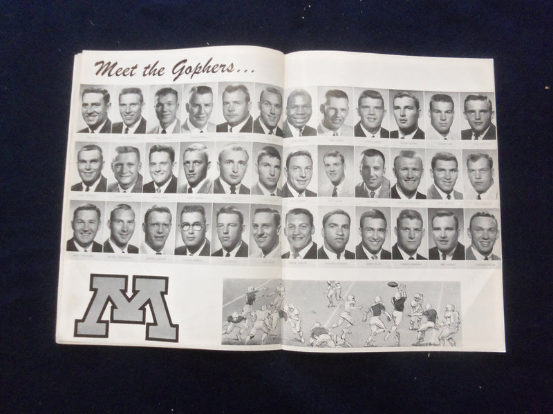 1959 OCTOBER 3 FOOTBALL PROGRAM - INDIANA UNIV VS. UNIV OF MINNESOTA - SP 5454S