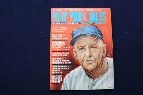 1965 NEW YORK METS MAGAZINE - CASEY STENGEL COVER - E 11908