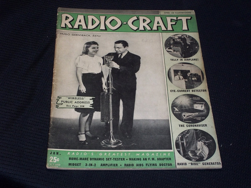 1940 JANUARY RADIO-CRAFT MAGAZINE VERY NICE COVERS & ADS - E 387
