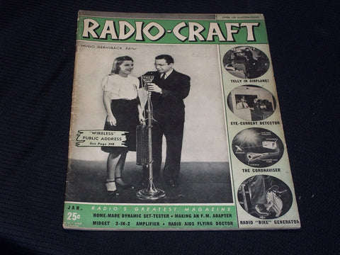 1940 JANUARY RADIO-CRAFT MAGAZINE VERY NICE COVERS & ADS - E 387