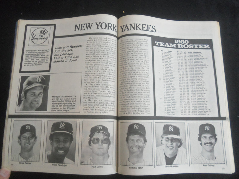 1980 MAY BASEBALL LILLUSTRATED MAGAZINE - STARGELL - SEAVER - DENT - B 5536T