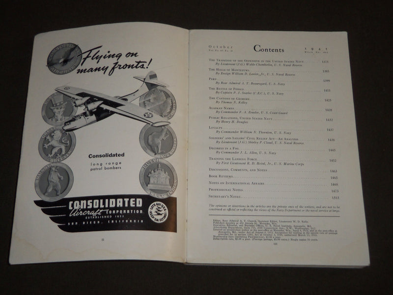 1941-1951 UNITED STATES NAVAL INSTITUTE PROCEEDINGS MAGAZINE LOT OF 5 - WR 94