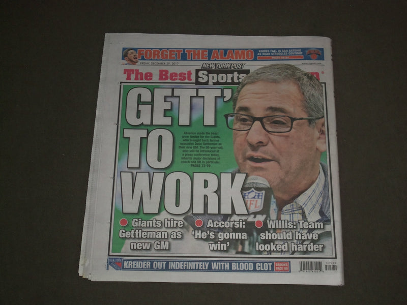 2017 DECEMBER 29 NEW YORK POST NEWSPAPER - 12 DEAD IN BRONX FIRE