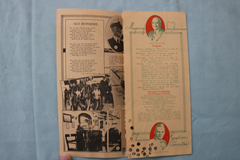 1933 U.S. FRIGATE CONSTITUTION OFFICIAL PROGRAM - K 2560