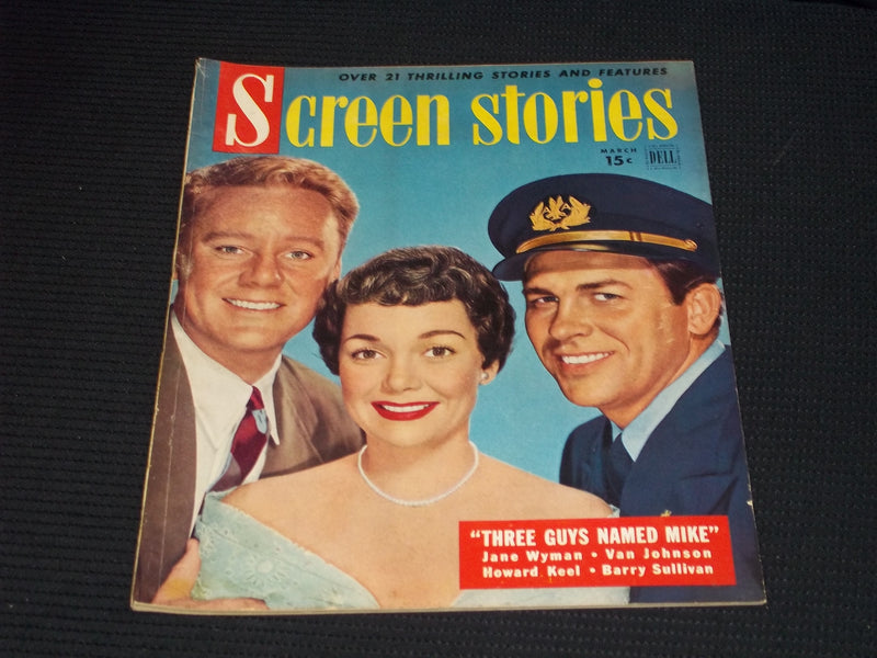 1951 MARCH SCREEN STORIES MAGAZINE - WYMAN JOHNSON KEEL FRONT COVER - E 14098