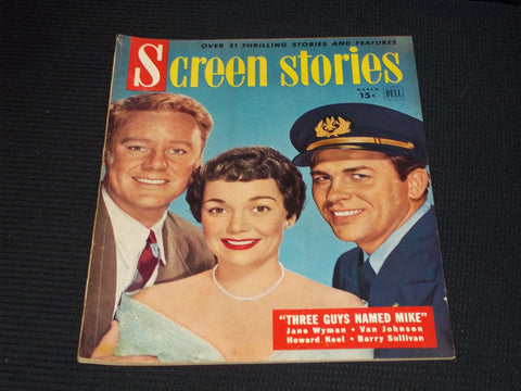 1951 MARCH SCREEN STORIES MAGAZINE - WYMAN JOHNSON KEEL FRONT COVER - E 14098