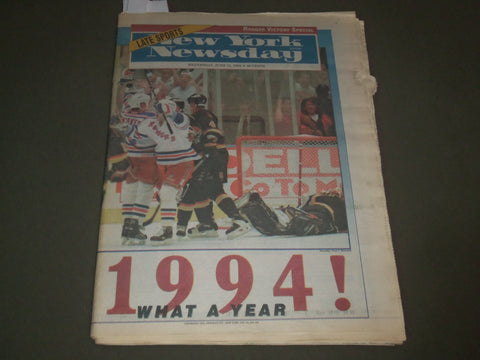 1994 JUNE 15 NEW YORK NEWSDAY NEWSPAPER - NEW YORK RANGERS WHAT A YEAR - NP 2721