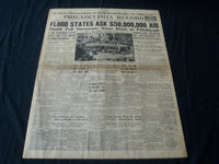 1936 MARCH 23 PHILADELPHIA RECORD NEWSPAPER - FLOOD STATES ASK FOR AID - NT 7250
