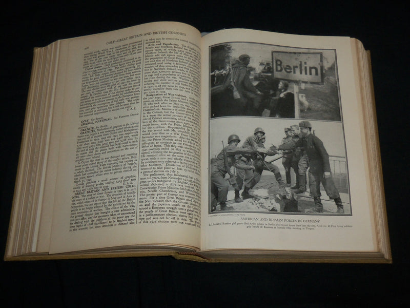1946 COLLIER'S YEAR BOOK COVERING EVENTS OF THE YEAR 1945 - KD 6822