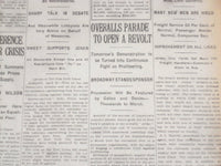1920 APRIL 23 NEW YORK TIMES - OVERALLS PARADE TO OPEN A REVOLT - NT 8296