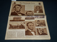 1937 FEB 7 THE PITTSBURGH PRESS SUNDAY METRO GRAVURE - ABRAHAM LINCOLN - NP 4536