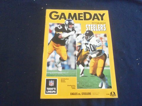 1991 SEP 22 GAMEDAY MAGAZINE- PHILADELPHIA EAGLES VS PITTSBURGH STEELERS- F 250Q