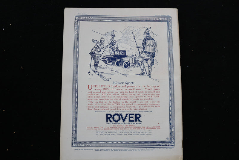 1922 JANUARY 11 THE TATLER MAGAZINE - LONDON, ENGLAND - E 9832