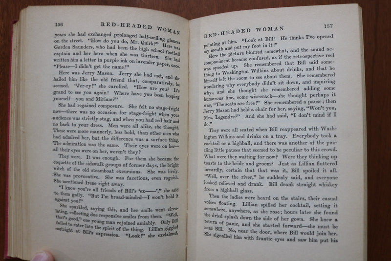 1931 RED-HEADED WOMAN HARDCOVER BOOK BY KATHARINE BRUSH - JEAN HARLOW - KD 9606