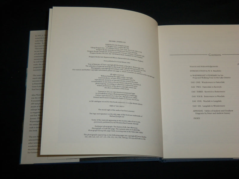 1993 WAINWRIGHT'S TOUR IN THE LAKE DISTRICT WHITSUNTIDE HARDCOVER BOOK - R 706H