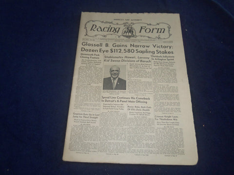 1969 AUGUST 7 THE DAILY RACING FORM - GLASSELL B. GAINS NARROW VICTORY - NP 5518