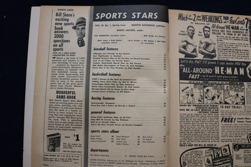 1951 SPRING SPORTS STARS MAGAZINE - JOE DIMAGGIO COVER - E 11849