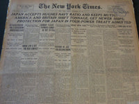 1921 DECEMBER 16 NEW YORK TIMES - JAPAN ACCEPTS HUGHES NAVY RATIO - NT 6476