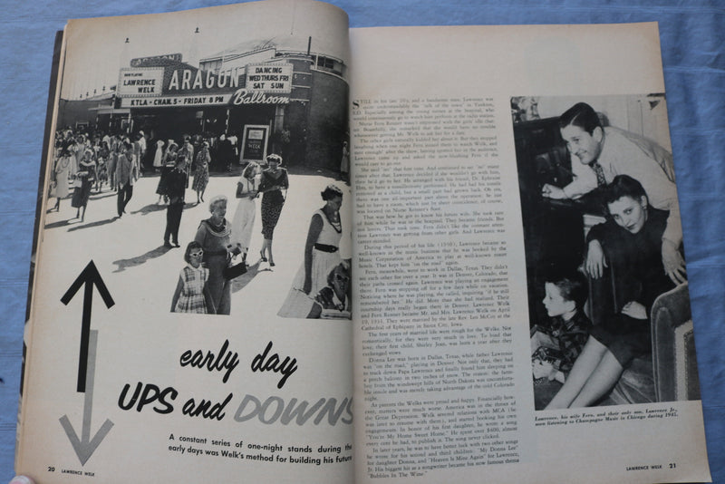 1956 LAWRENCE WELK MAGAZINE - BEHIND THE SCENES WITH LAWRENCE WELK - E 9030