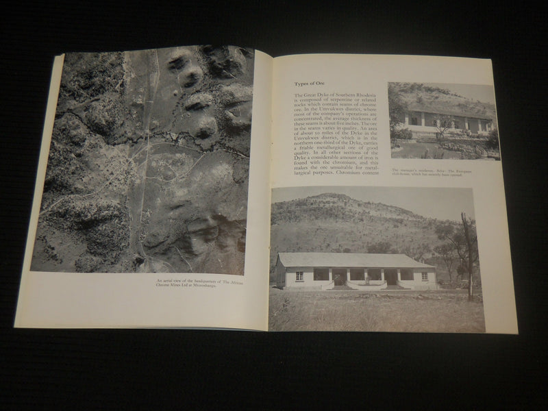 1930'S MINING CHROME ORE ON THE GREAT DYKE SOFTCOVER BOOK - J 7102