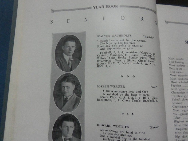 1926 HASBROUCK HEIGHTS HIGH SCHOOL YEARBOOK - SILVER BLUE EDITION NJ - YB 620