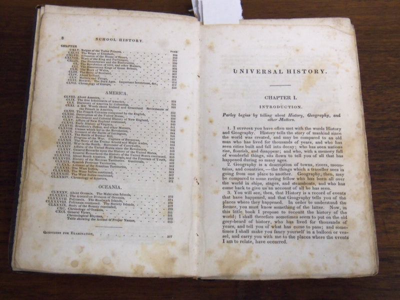 1838 PETER PARLEY'S COMMON SCHOOL HISTORY BOOK - FOURTH EDITION - K 2004