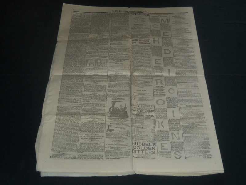 1864 OCTOBER 4 NEW YORK TIMES NEWSPAPER - GRANT'S OPERATIONS - NP 3987