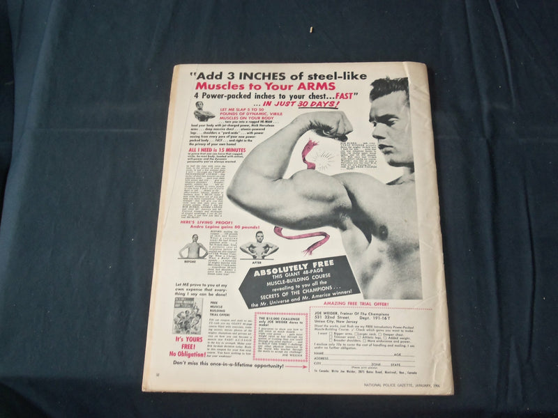 1966 JANUARY THE NATIONAL POLICE GAZETTE MAGAZINE - ELIZABETH TAYLOR - B 5729