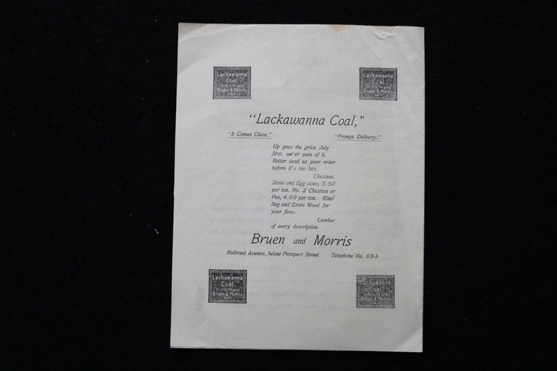 1903 JUNE 19 AMATEUR VAUDEVILLE PROGRAM - MADISON ATHLETIC ASSOCIATION - K 1986