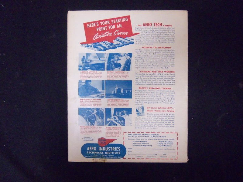 1944 DECEMBER AIR TRAILS PICTORIAL MAGAZINE - STORIES, PHOTOS & ADS - ST 4180