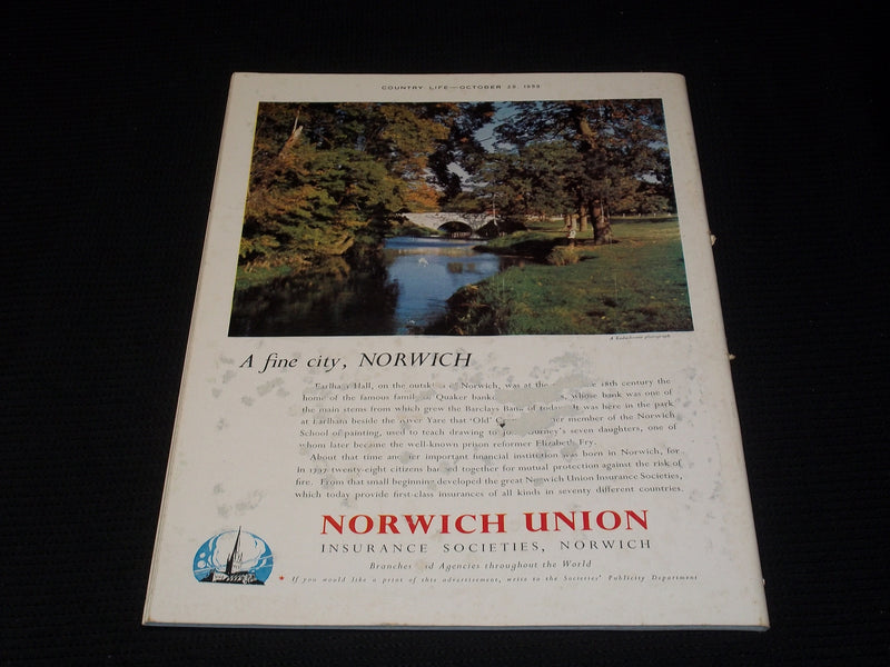 1959 OCTOBER 29 COUNTRY LIFE MAGAZINE - VERY NICE FRONT COVER - E 4536