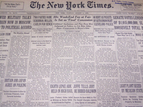 1939 AUGUST 1 NEW YORK TIMES - 50C WEEK-END AT FAIR - NT 3148