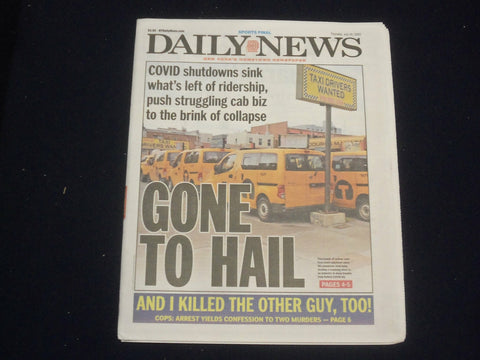 2020 JULY 30 NEW YORK DAILY NEWS NEWSPAPER - VIRUS SHUTS DOWN NYC CAB BUSINESS