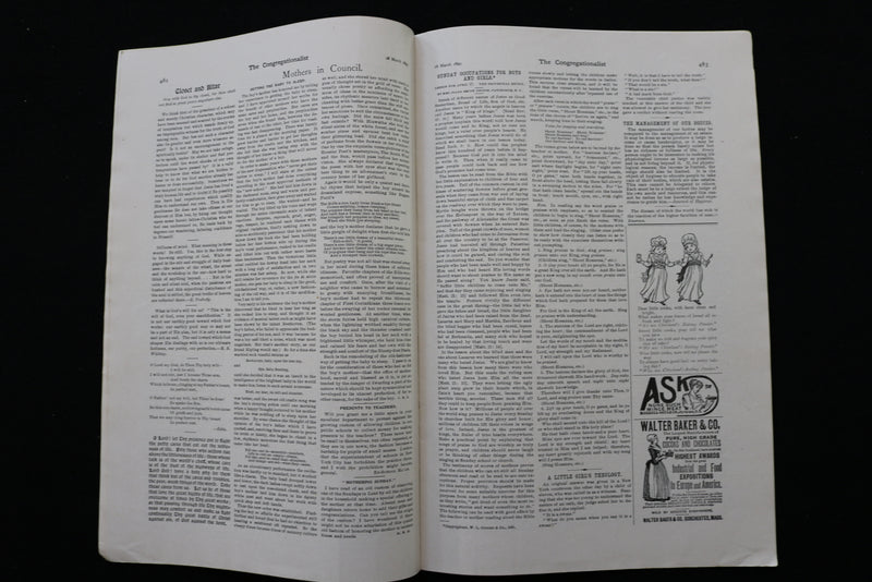 1895 MARCH 28 THE CONGREGATIONALIST MAGAZINE - SAMUEL FRANCIS SMITH - K 2332