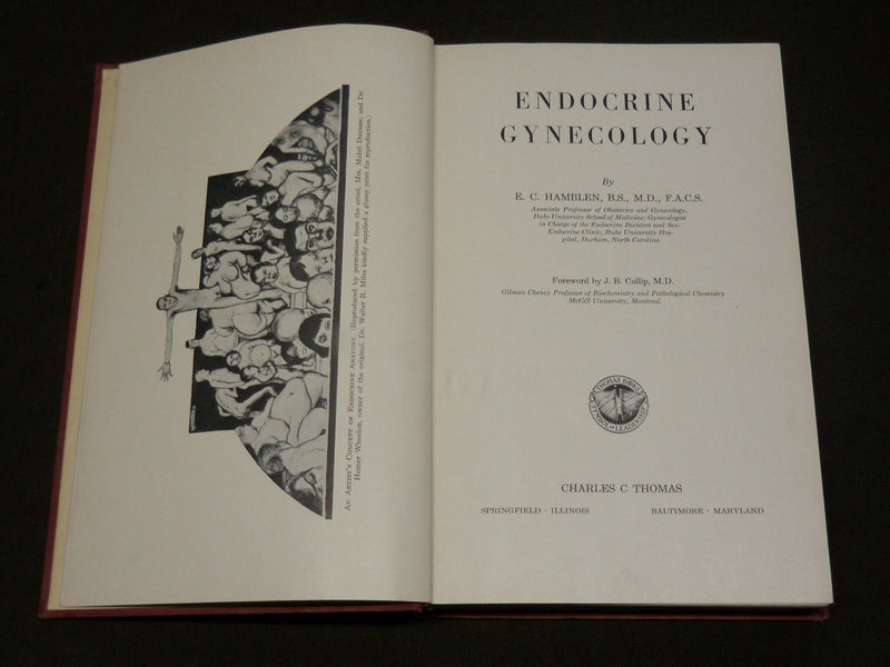 1939 ENDOCRINE GYNECOLOGY BOOK BY E. C. HAMBLEN, M. D. - KD 6134
