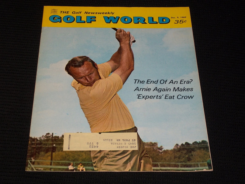 1969 DECEMBER 9 GOLF WORLD MAGAZINE - ARNOLD PALMER FRONT COVER - E 6536