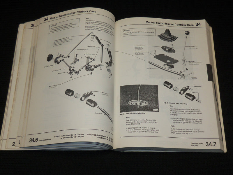 1977 VOLKSWAGEN RABBIT REPAIR MANUAL - TYPE 17 & TYPE 53 - SCIROCCO - R 715H