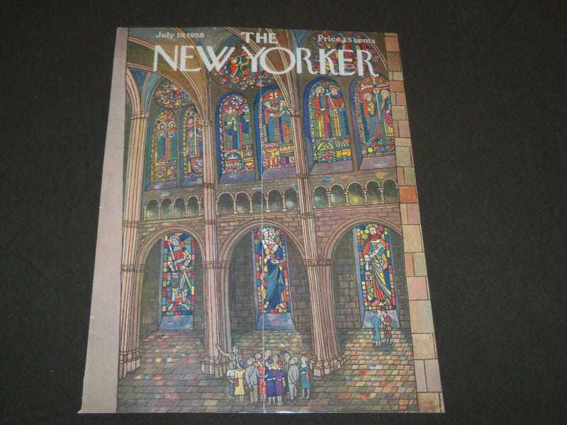 1958 JULY 19 NEW YORKER MAGAZINE FRONT COVER ONLY - GREAT ART FOR FRAMING