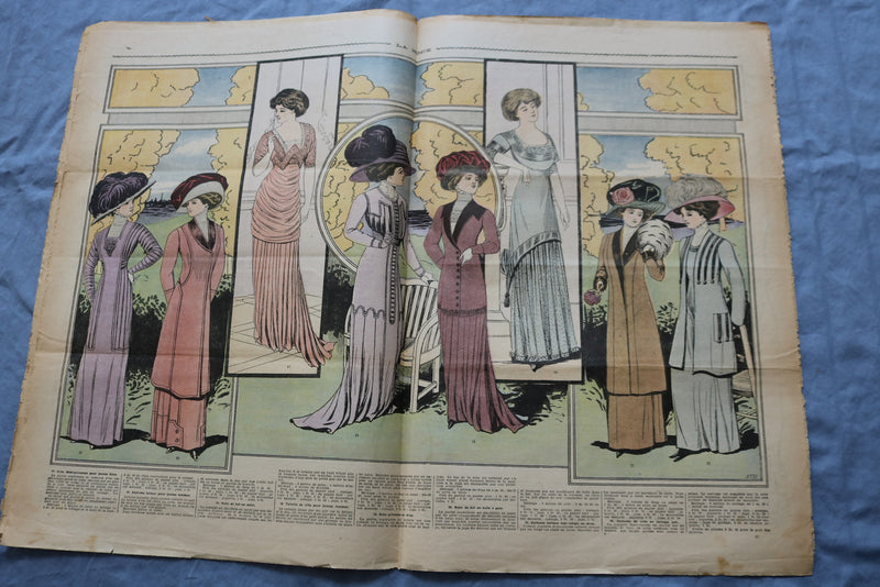 1909 OCTOBER 24 LA MODE MAGAZINE - GREAT ILLUSTRATIONS - FRENCH - NP 8657