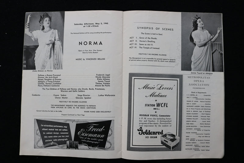 1945-1947 CIVIC OPERA HOUSE PROGRAMS - CHICAGO, ILLINOIS - LOT OF 2 - K 1994