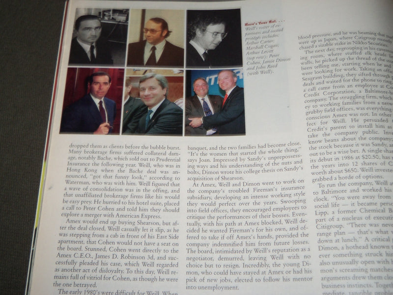 2000 AUGUST 27 NEW YORK TIMES MAGAZINE SECTION - SANDY WEILL COVER - J 3093