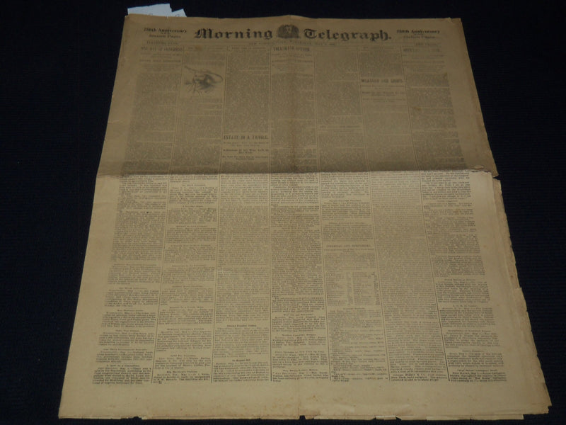 1896 MAY 6 MORNING TELEGRAPH NEWSPAPER - 250TH ANNIVERSARY - NP 2152F
