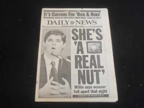 1991 DECEMBER 11 NEW YORK DAILY NEWS NEWSPAPER - WILLIAM KENNEDY SMITH - NP 5881