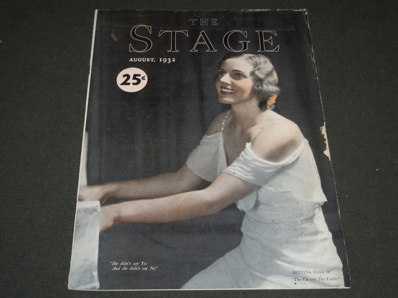 1932 AUGUST THE STAGE MAGAZINE - BETTINA HALL - GREAT PHOTOS & ADS - ST 39