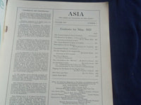 1921 MAY ASIA MAGAZINE - HATRED OF THE QUEEN - GREAT PHOTOS & STORIES - SP 1222N