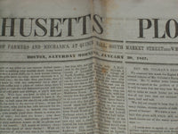 1847 JANUARY 30 MASSACHUSETTS PLOUGHMAN - AUDUBON WIFE - GEN. TAYLOR - NP 5142