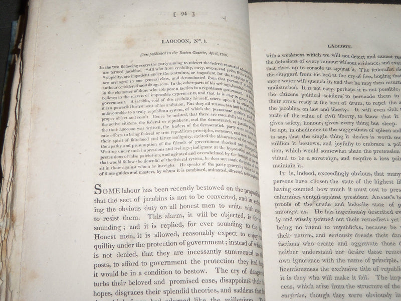 1809 WORKS OF FISHER AMES HIS LIFE & CHARACTER BOOK - BOSTON - KD 4819